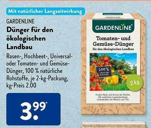 Gardenline dnger fr den kogischen landbau Angebot bei Aldi Sd