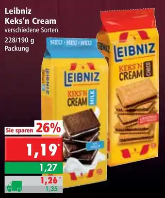 L. STROETMANN GROSSMARKT Leibniz Keks'n Cream 190-228 g Angebot