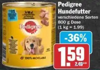 Hit Pedigree Hundefutter 800 g Dose Angebot