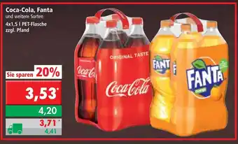 L. STROETMANN GROSSMARKT Coca Cola oder Fanta 4x1,5L Angebot