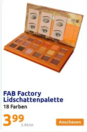 Action FAB Factory Lidschattenpalette 18 Farben Angebot