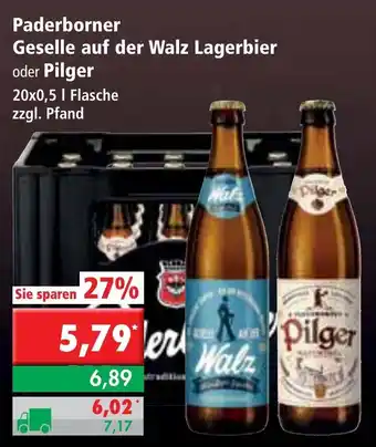 L. STROETMANN GROSSMARKT Paderborner Geselle auf der Walz Lagerbier oder Pilger 20x0,5L Angebot