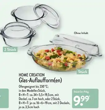 Aldi Nord Home Creation Glas Auflaufform(en) Angebot