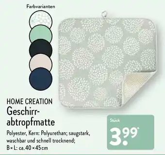 Aldi Nord Home Creation Geschirrabtropfmatte Angebot