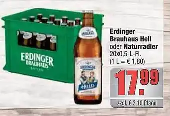 alldrink Erdinger brauhaus hell oder naturradler Angebot