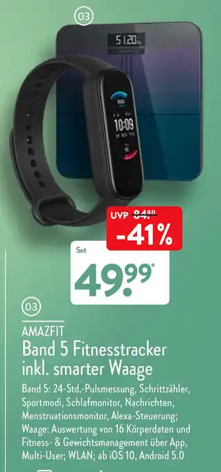 Aldi Nord Amazfit Band 5 Fitnesstracker inkl. smarter Waage Angebot