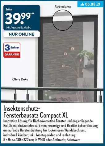 Aldi Nord Insektenschutz Fensterbausatz Compact XL Angebot