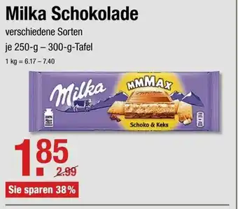 V Markt Milka Schokolade 250-300g Angebot