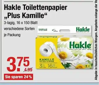 V Markt Hakle Toilettenpapier 16 rollen Angebot