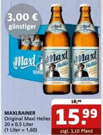 Getränke Quelle Maxl Helles 20*500ml Angebot