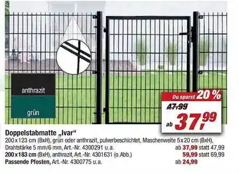 toom Baumarkt Doppelstabmatte „ivar“ Angebot