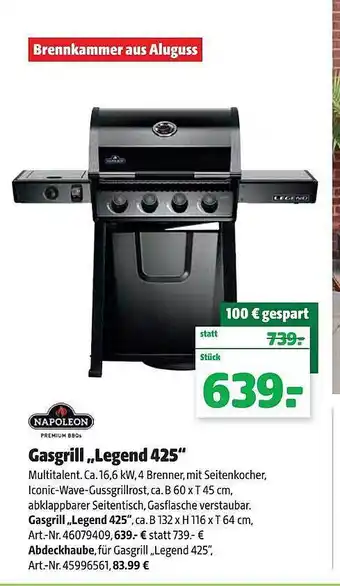 Floraland Napoleon gasgrill „legend 425“ Angebot