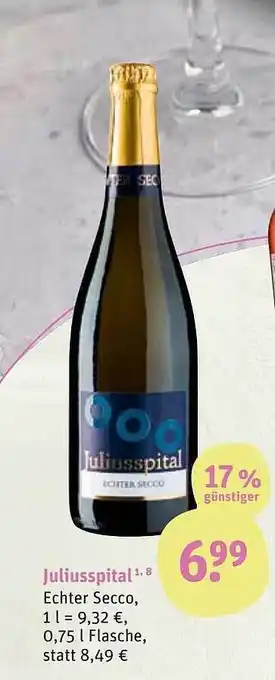 tegut Juliusspital echter secco Angebot