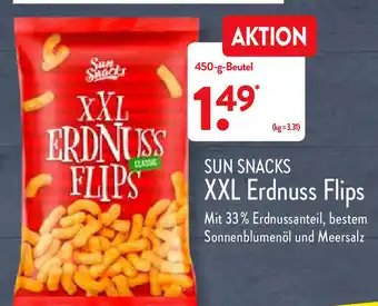 Aldi Nord Sun Snacks XXL Erdnuss Flips 450g Beutel Angebot