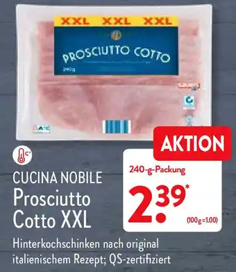 Aldi Nord Cucina Nobile Prosciutto Cotto XXL 240g Angebot