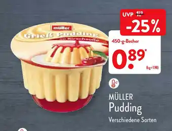 Aldi Nord Müller Pudding 450g Becher Angebot