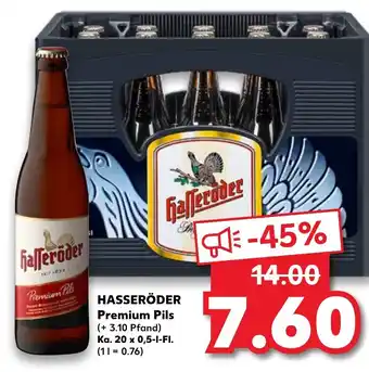 Kaufland Hasseröder Premium  Pils 20 x 0,5 L Angebot