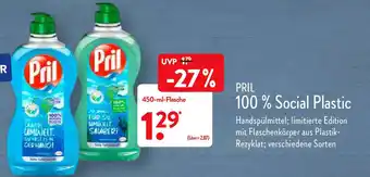 Aldi Nord Pril 100% Social Plastic 450ml Angebot