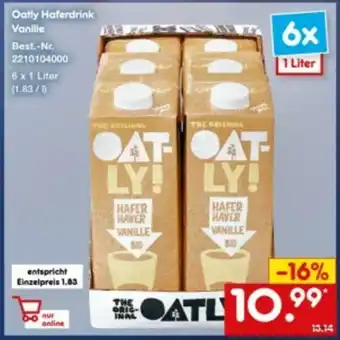 Netto Marken-Discount Oatly Haferdrink Vanille 6x1L Angebot