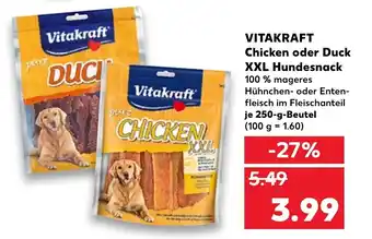 Kaufland Vitakraft Chicken oder Duck XXL Hundesnack 250g Beutel Angebot