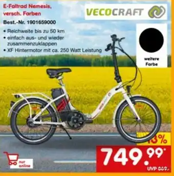 Netto Marken-Discount E-Faltrad Nemesis, versch. Farben Angebot