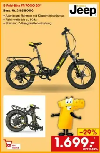 Netto Marken-Discount E-Fold Bike FR 7000 20 Angebot