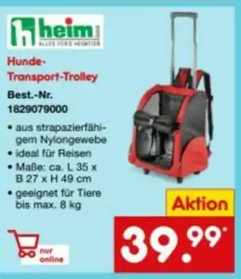 Netto Marken-Discount Hunde Transport Trolley Angebot