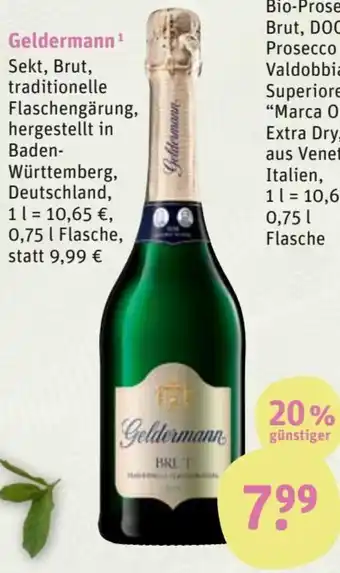 tegut Geldermann Sekt 0,75 L Flasche Angebot