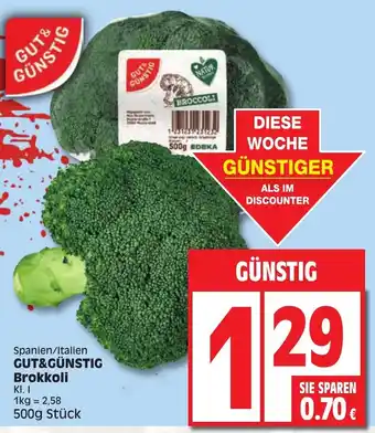 Edeka Gut & Günstig Brokkoli 500 g Stück Angebot