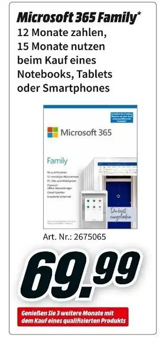 MediaMarkt Microsoft 365 Family Angebot