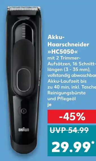 Kaufland Braun Akku Haarschneider HC5050 Angebot