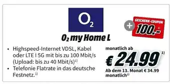 MediaMarkt O2 My Home L Angebot