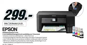 MediaMarkt Epson EcoTank ET 2751, 3in1 Multifunktionsgerät mit nachfüllbarem Tintentank Angebot