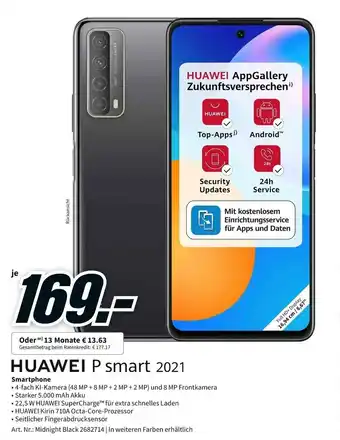 MediaMarkt Huawei P Smart 2021 Smartphone Angebot