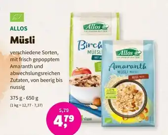 Biomarkt Allos Musli 375-650g Angebot