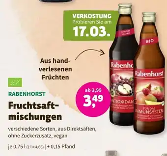 Biomarkt Rabenhorst Fruchtsaftmischungen 750ml Angebot