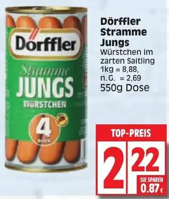 Edeka Dörffler Stramme Jungs 550 g Dose Angebot