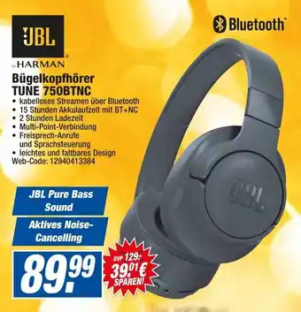 HEM Expert JBL Bügelkopfhörer Tune 750BTNC Angebot