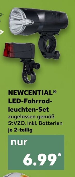 Kaufland Newcential LED Fahrradleuchten Set Angebot