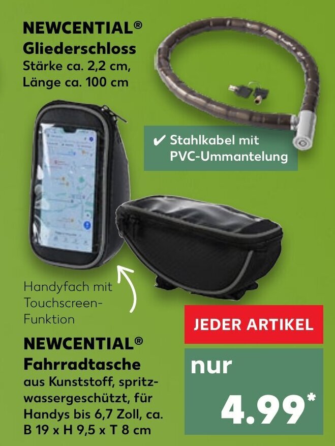 Newcential Fahrradtasche Angebot bei Kaufland
