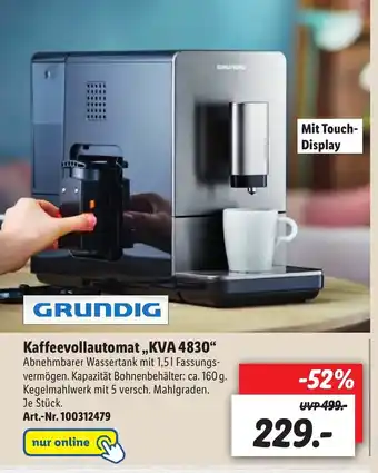 Lidl Grundig Kaffeevollautomat ,,KVA 4830" Angebot