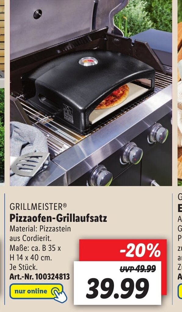 Grillmeister Pizzaofen Grillaufsatz Angebot bei Lidl