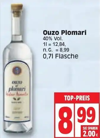 Edeka Ouzo of Plomari 0,7 L Flasche Angebot