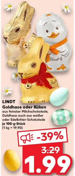 Kaufland Lindt Goldhase oder Küken 100 g Stück Angebot