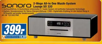 expert Techno Land Sonoro 2 Wege All in One Musik System Lounge SO 320 Angebot