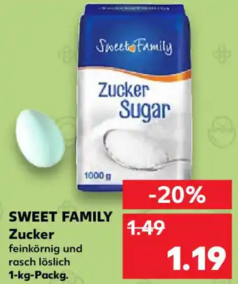 Kaufland Sweet Family Zucker 1 kg Packg. Angebot