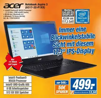 expert Techno Land Acer Notebook Aspire 3 (A317-32-P1XX) Angebot