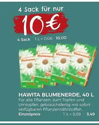 BBM Baumarkt Hawita blumenerde Angebot