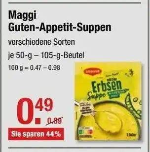 V Markt Maggi Guten-Appetit-Suppen 50-105g Angebot