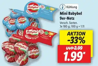 Lidl Mini Babybel 9er Netz 180g Angebot